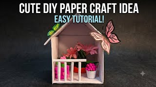 HOW TO MAKE HOUSE FROM PAPER || origami |School Project #paperhouse