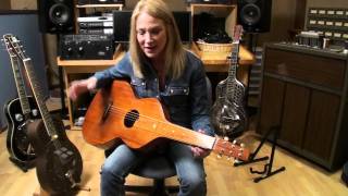 Cindy Cashdollar playing her 1927 Hermann Weissenborn Koa wood slide guitar. chords