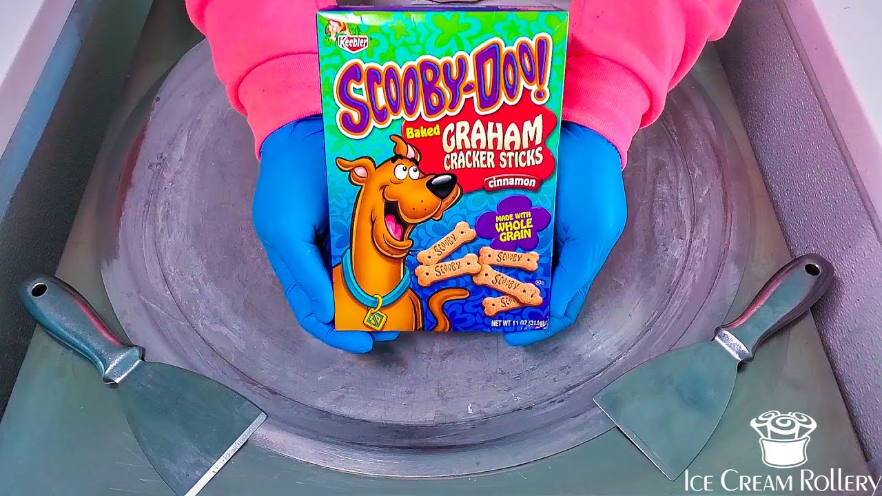 Ice Cream Rolls | Scooby Doo Grahm Cracker Sticks | Scooby Snacks  Asmr