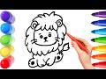 How To Draw cute cartoon lion Drawing, Painting &amp; Coloring For Kids and Toddlers_ Child Art 🐋🌈🎨