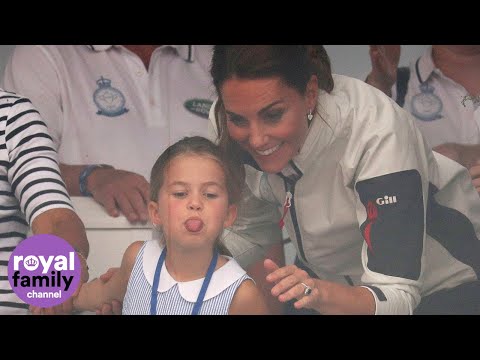 Cheeky Princess Charlotte Sticks her Tongue out at Crowd