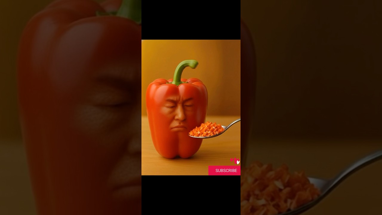 Satisfying Red Bell Pepper bite| Oddly Satisfying Veg ASMR