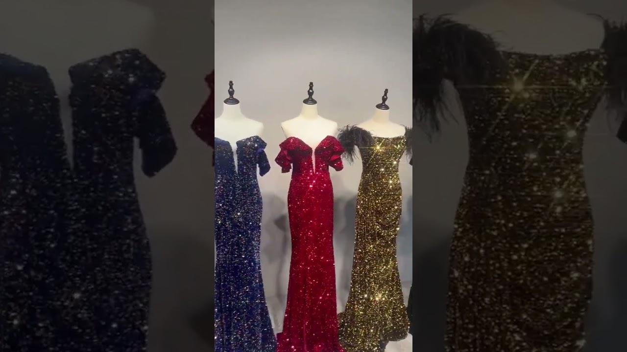 The focal point of the prom, bling bling sequin split prom dress✨✨✨