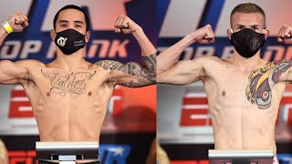 OSCAR VALDEZ vs JAYSON VELEZ WEIGH IN \& FACE OFF • ALL BUSINESS •