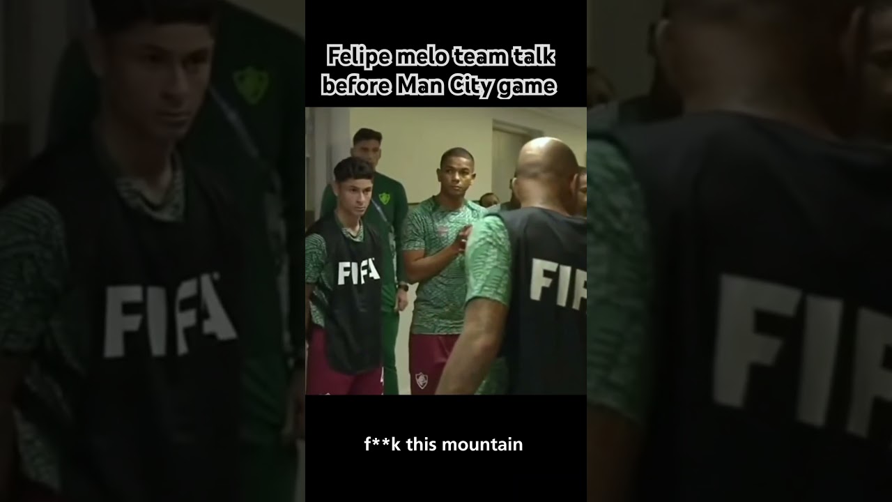 Felipe melo team talk before Man City vs fluminense game . 
