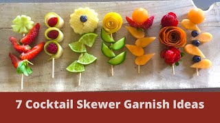 7 cocktail skewer garnish ideas