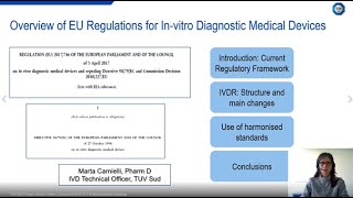 Overview of EU regulations for in-vitro Diagnostic Medical Devices