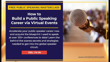 How to Build a Public speaking Career via Virtual Events in 2022 Free Masterclass