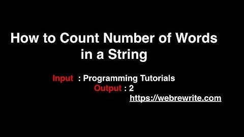 Program to Count Number of Words in a String | Java Code | Programming Tutorials