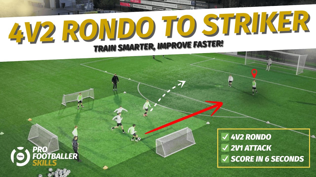 Освоить рондо 4 на 2: как прорывать линии обороны и создавать перегрузки (упражнение для професси...