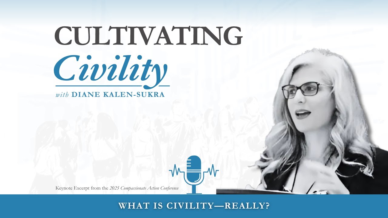 woman delivering civility keynote