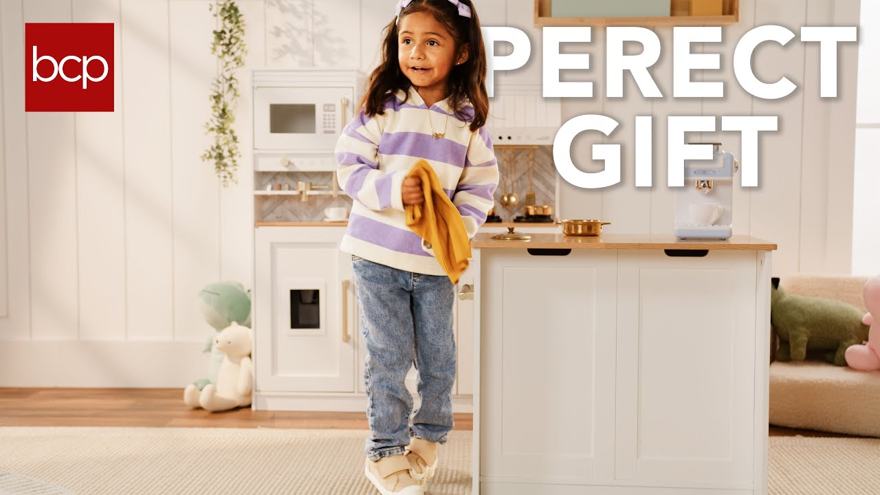 Pretend Play Kitchen with Espresso Machine – Best Choice Products