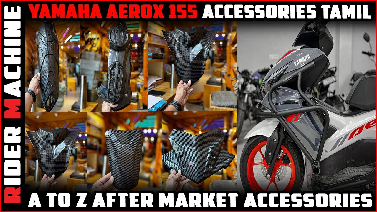 Yamaha Aerox 155 Accessories Tamil || Latest and Trending Accessories || Rider Machine
