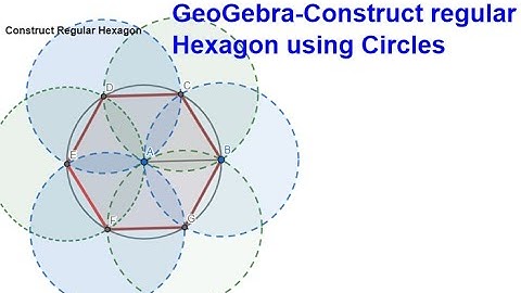 GeoGebra=  Regular Hexagon construction using Circles (@romualdorebello4629)