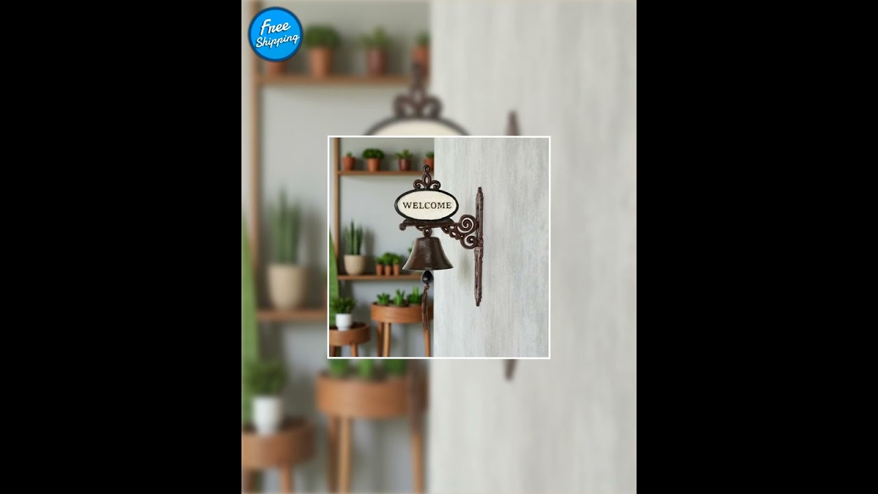 Doorbell Welcome Vintage Rustic Cast Iron