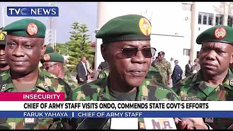 [WATCH] Chief of Army staff Visit Ondo, Commends State Govts Efforts