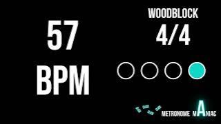 Download lagu Metronome 57 BPM 4/4 - Woodblock