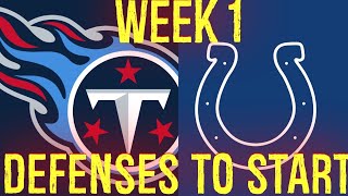 Defense / DST To Start Week 1 Fantasy Football