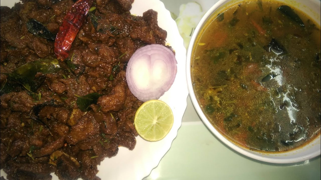 Miriyala Rasam and Mutton Fry - YouTube