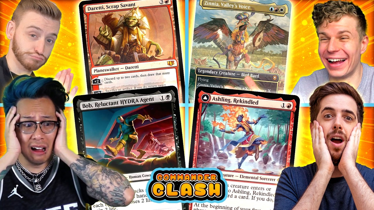 Mono-Red Lifegain vs Storm vs Bob vs Fliers | Commander Clash thumbnail