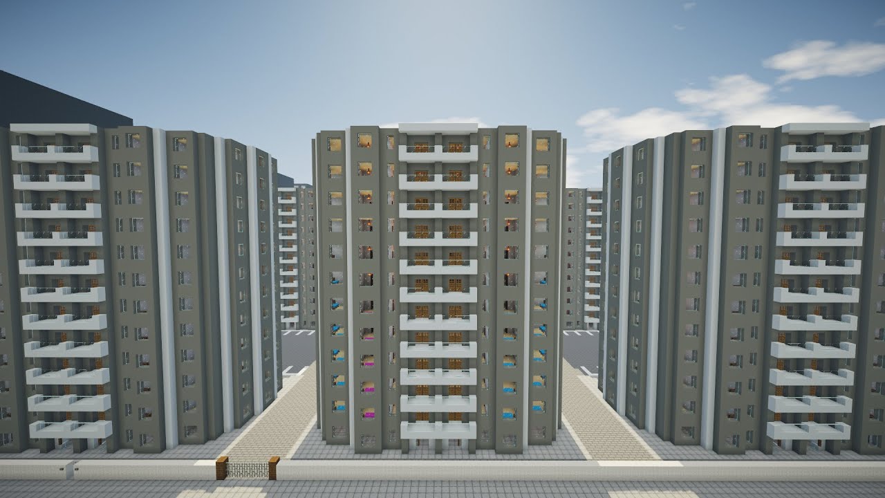 MINECRAFT CONSTRUINDO UM CONDOMÍNIO MODERNO - YouTube