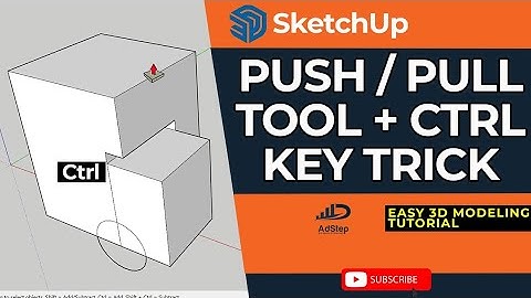 SketchUp Push/Pull Tool + Ctrl Key Trick | Easy 3D Modeling Tutorial” ✅ #PushPullTool