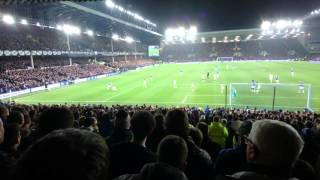 Everton 2 Manchester City 1. Cross in, Osman heads