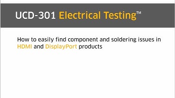 Electrical testing for DisplaPort and HDMI interfaces