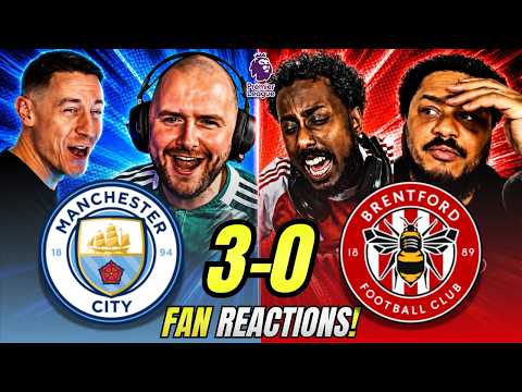 Man City & Brentford Fans Reactions to Man City 3-0 Brentford | Premier League Fan Reactions