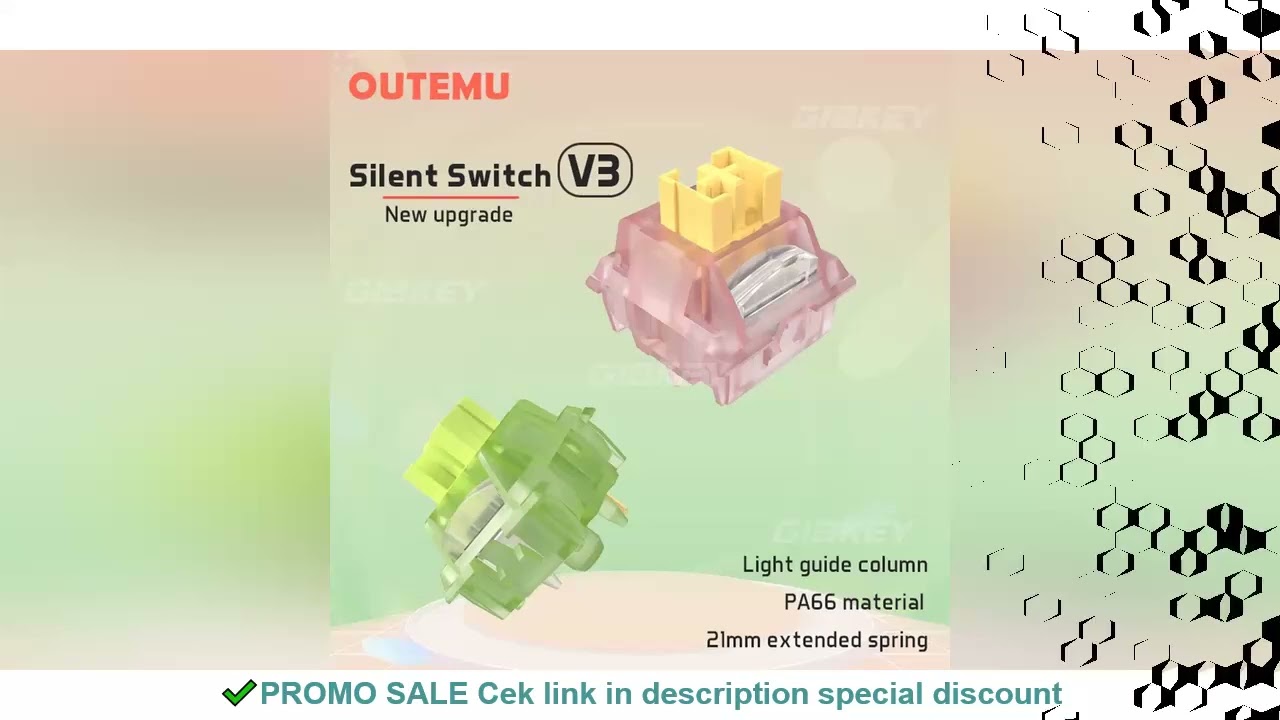 Outemu Silent Peach V3 Switch Lubed Mute Lemon V3 Switches Mechanical Keyboard Linear Tactile 5Pin H