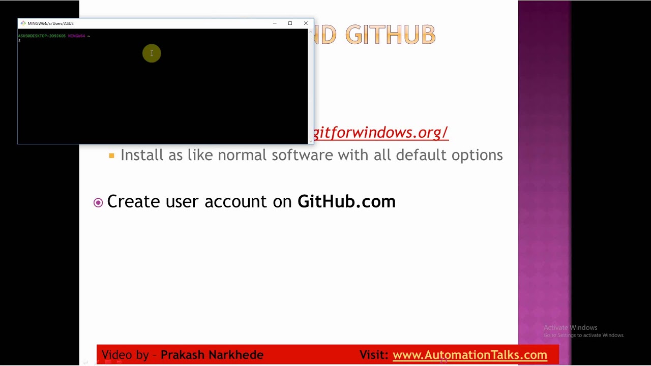 CICD for Automation Testers - 8, Install Git and Create account on ...