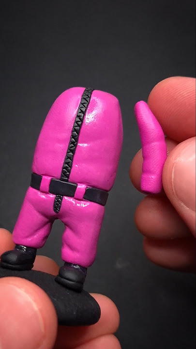 Squid Game - Pink Soldier Out of Polymer Clay #Squidgame #squidgame2