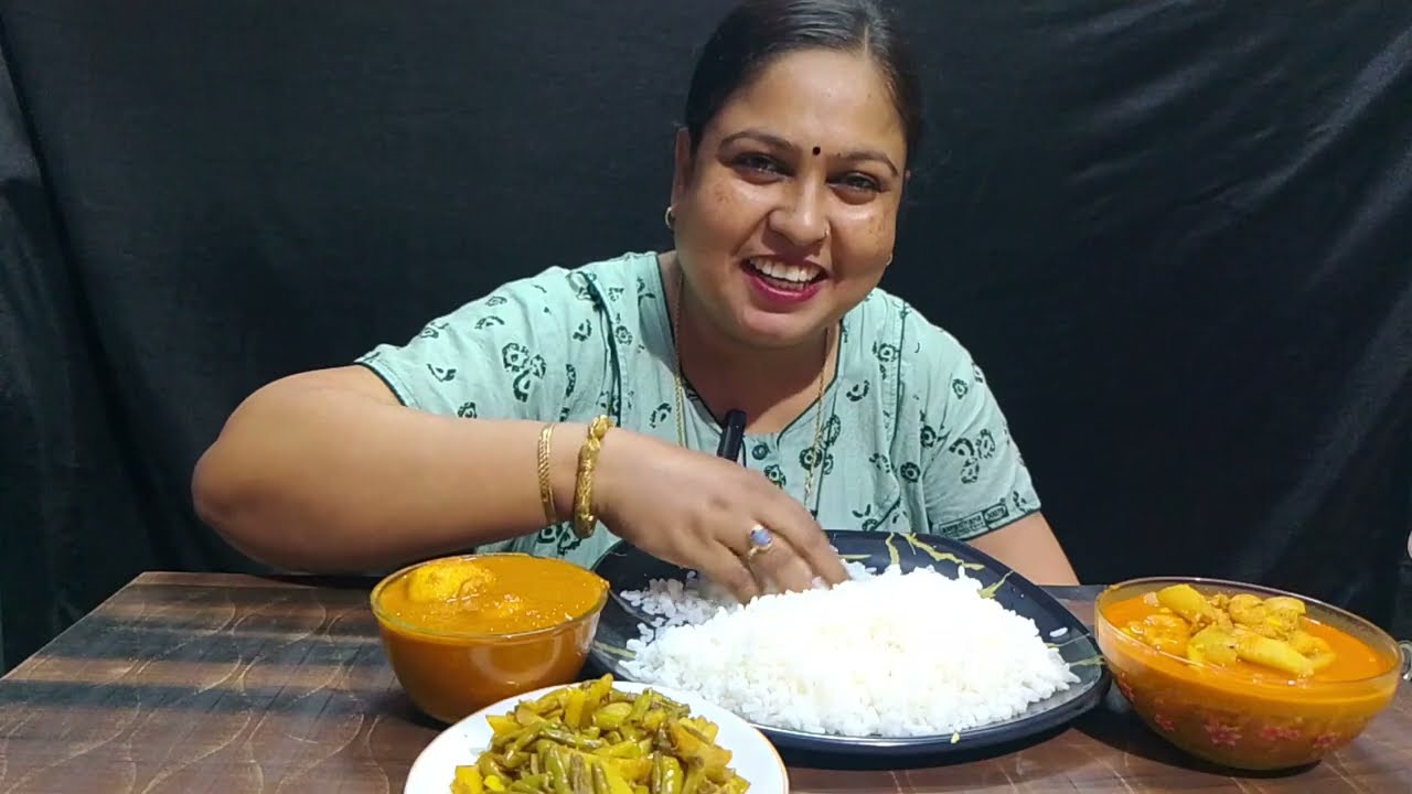 Eating Egg Butter Masala 🤤 with Tangy Fish Sour Curry | 🍛🐟#EggButterMasala#FishCurry