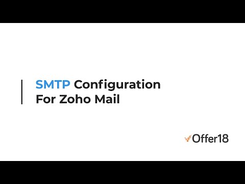 SMTP Setup (Zoho Mail) - Offer18