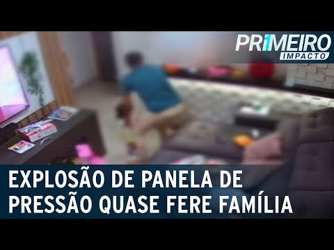 Panela de pressão explode e família escapa por pouco em Goiás | Primeiro Impacto (07/04/23)