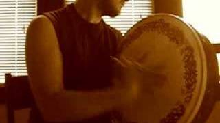 Man Playing Bodhran Irish Drum