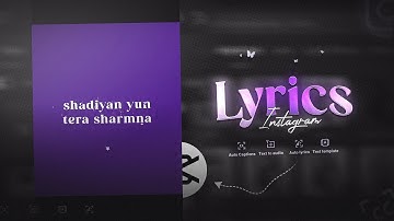 Instagram trending LYRICS reels edit in Mobile | Capcut video editing | Full Tutorial