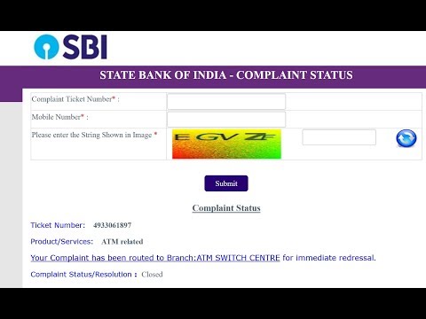 How to Know SBI Complaint Status Online