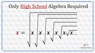 Proof that x=sqrt(x(sqrt(x ......))) dx Wealth