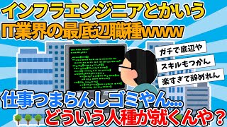 【2ch就活スレ】『インフラエンジニア』とかいうIT業界の最底辺職種www【ゆっくり解説】