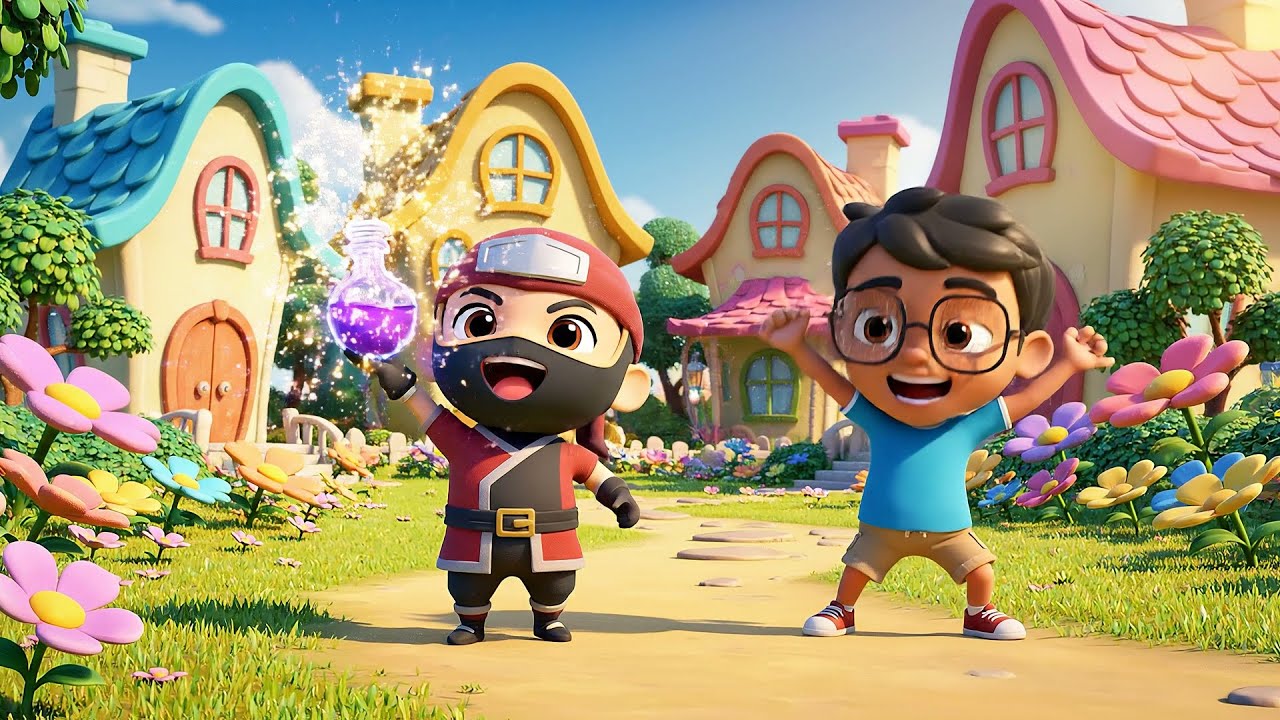 Fortnite Mini Ninja Dropped the Shield Potion | Kids Songs & Nursery Rhymes