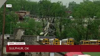 Buildings leveled in Sulphur by KJRH -TV | Tulsa | Channel 2 1,572 views 13 hours ago 1 minute, 48 seconds