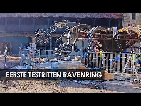 First test runs of Ravenring at Raveleijn in Efteling