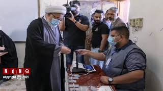 ممثل المرجع السيستاني يدلي بصوته في الانتخابات