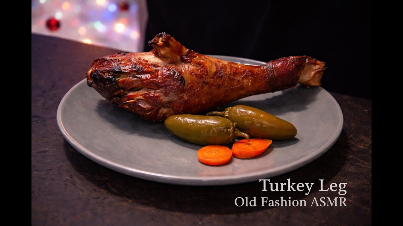 Eating an entire Turkey Leg in 20 minutes | ASMR