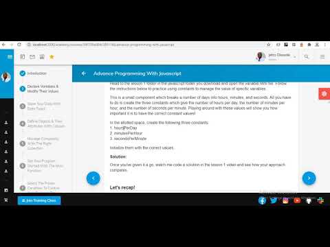 Advance Javascript Lesson 1 Exercise