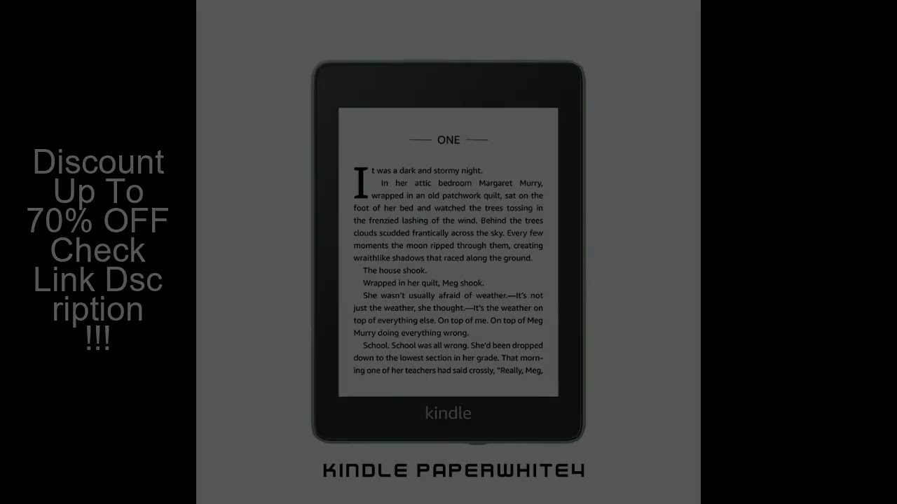 Kindle Paperwhite4 Black 8GB eBook e-ink Screen WIFI 6"LIGHT Wireless Reader With built-in backlight