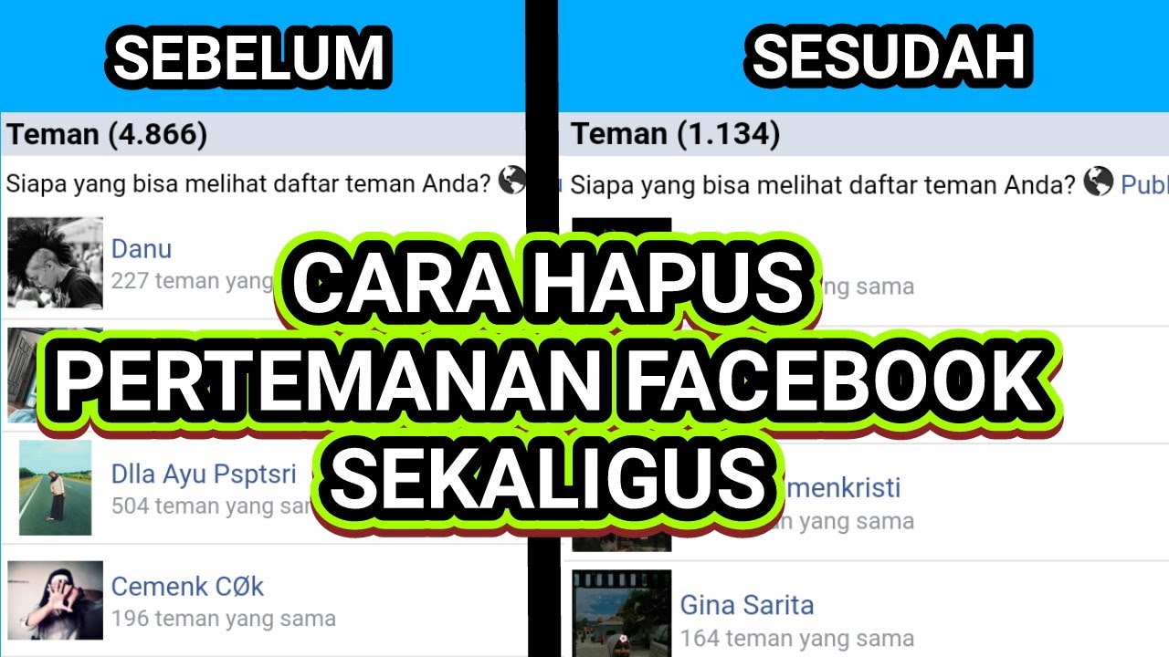 Cara Hapus Semua Pertemanan Facebook Sekaligus - YouTube