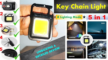COB Rechargeable Keychain Led Light with Bottle Opener, Magnetic Base, and Folding Bracket #unboxing