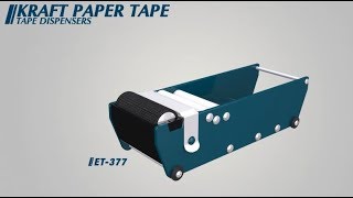 Excell ET-377 Kraft Paper, Gummed Paper Tape Dispenser: 3 